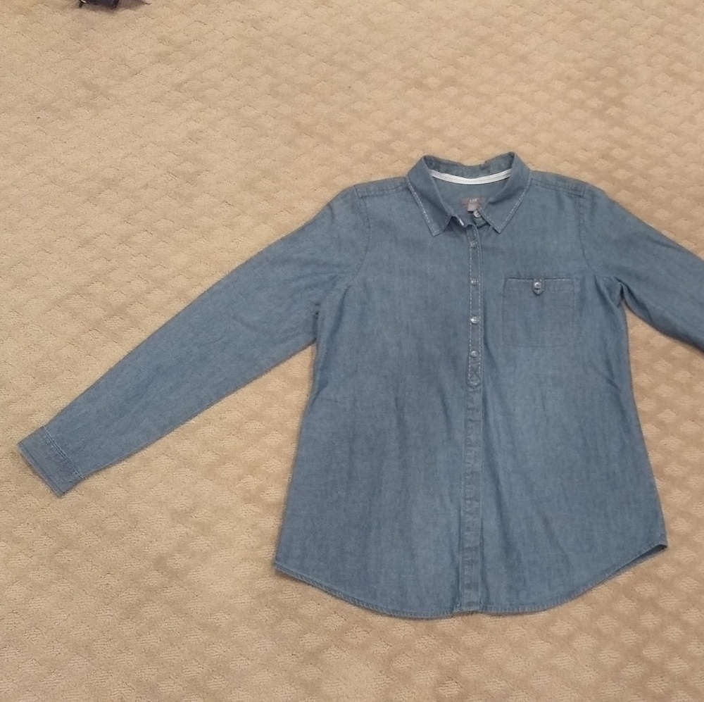 Chambray button down shirt